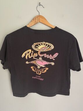 Rip Curl Women's Black Graphic Crop Tee